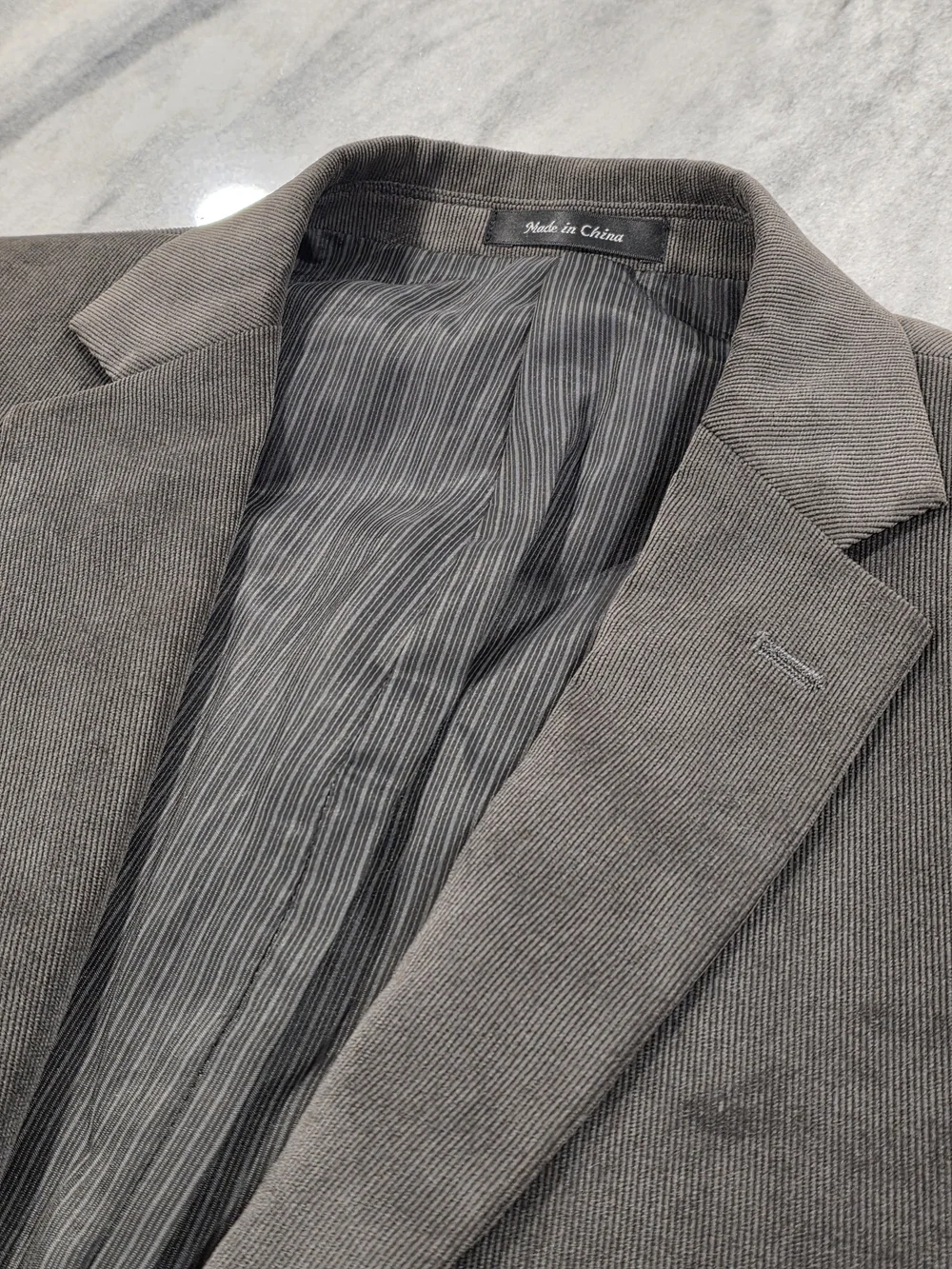 48L Men's Calvin Klein Gray Corduroy Blazer 2 Button Sport Coat